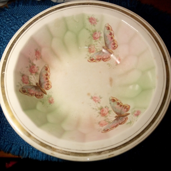 Antique Harker Semi-porcelain Serving Bowl 1890s - Picture 3 of 9